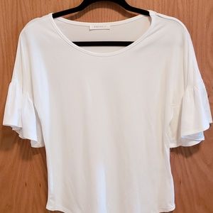 Ivory Ruffle Sleeve Top